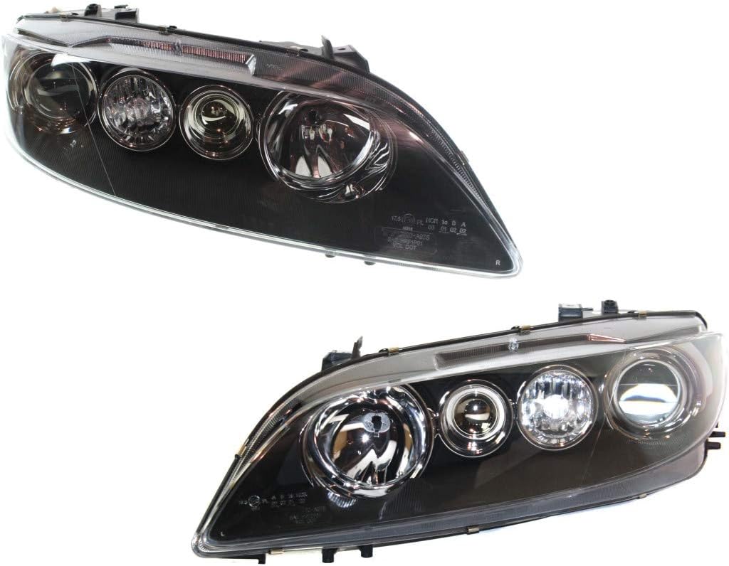2006 2008 Mazda 6 Headlight Assembly Driver Side Black Housing M429