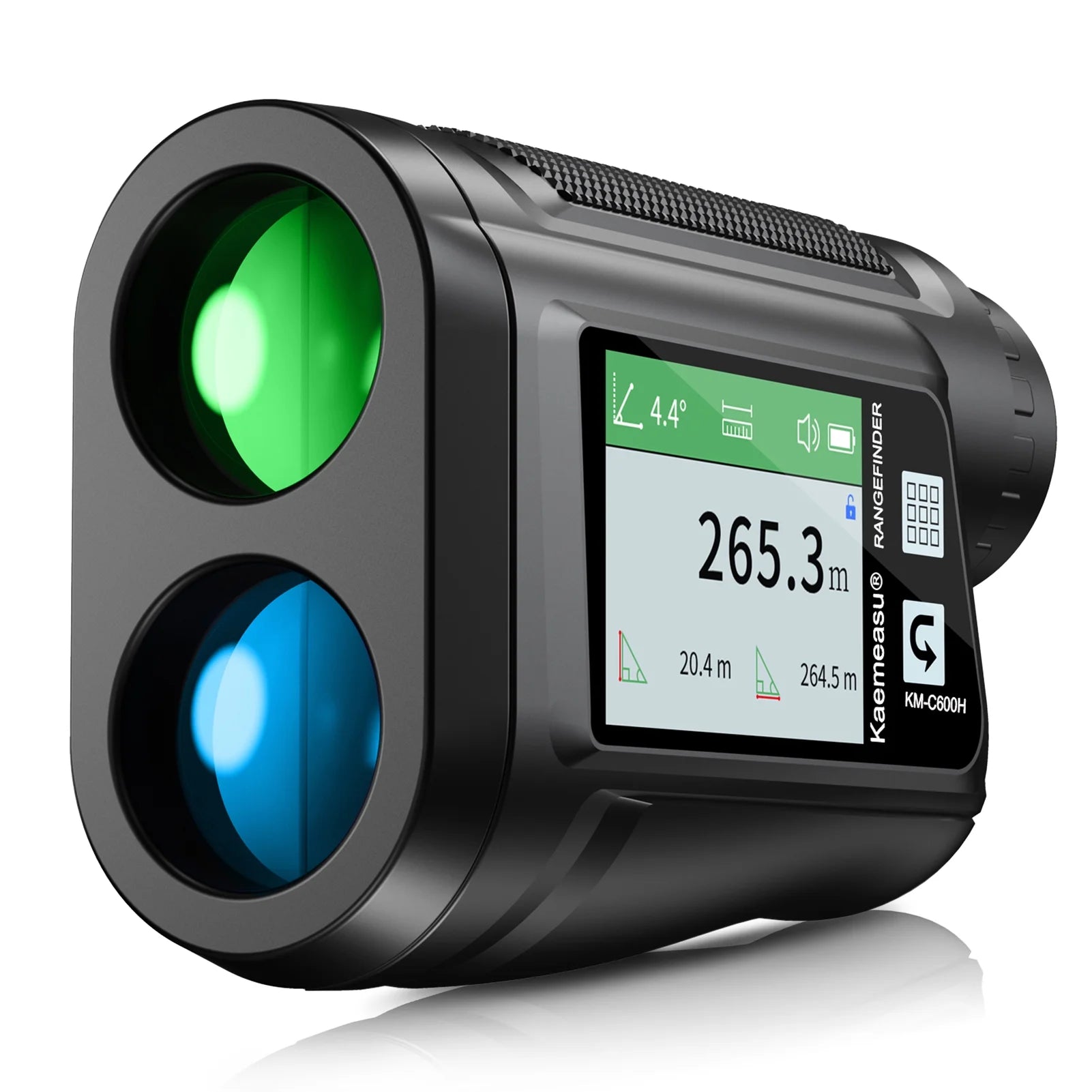 6X Magnification Rangefinder with LCD Touch Screen, USB Rechargeable, 600M Range, Black G889