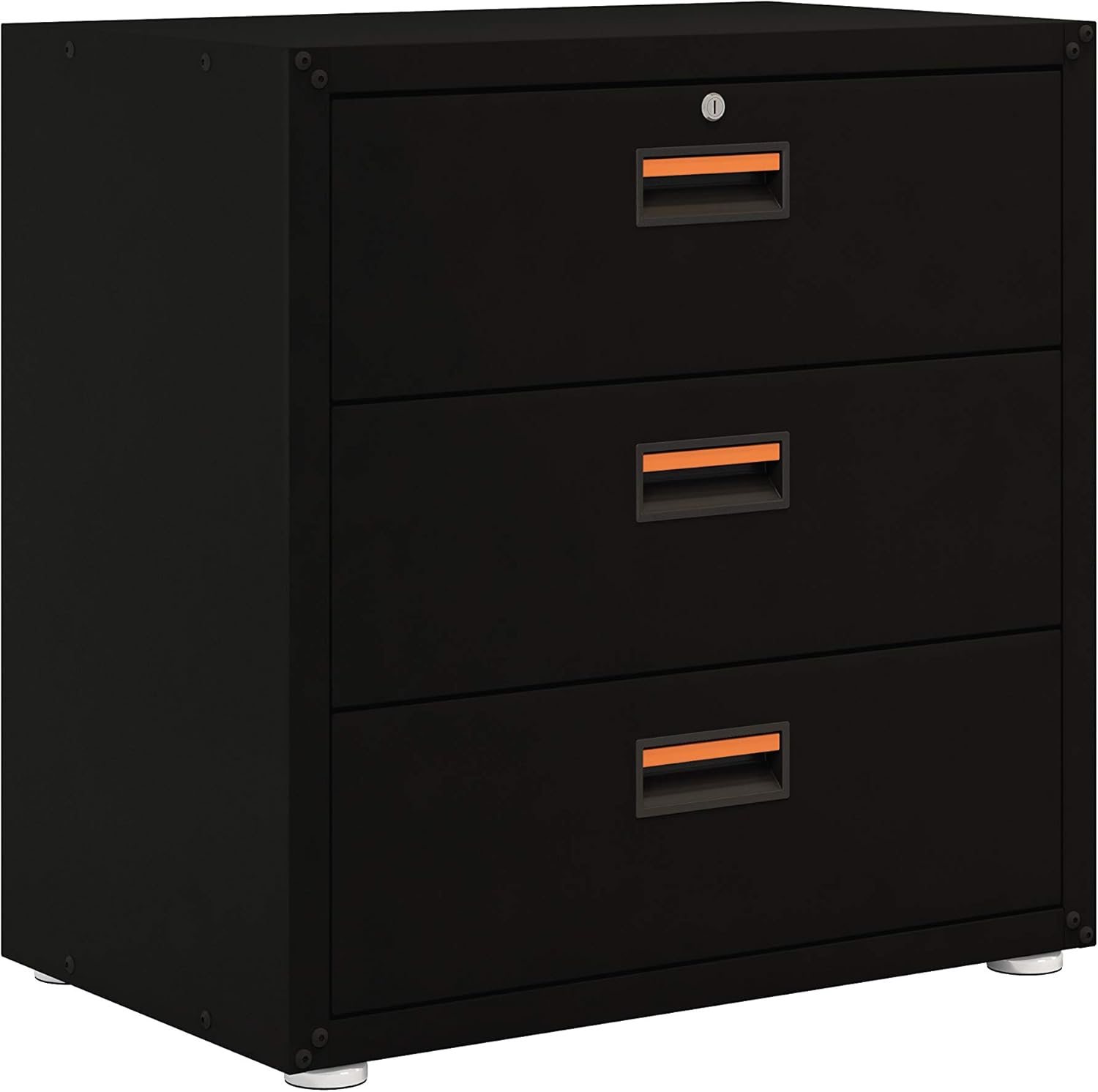 White 3 Drawers Steel Cabinet G83911