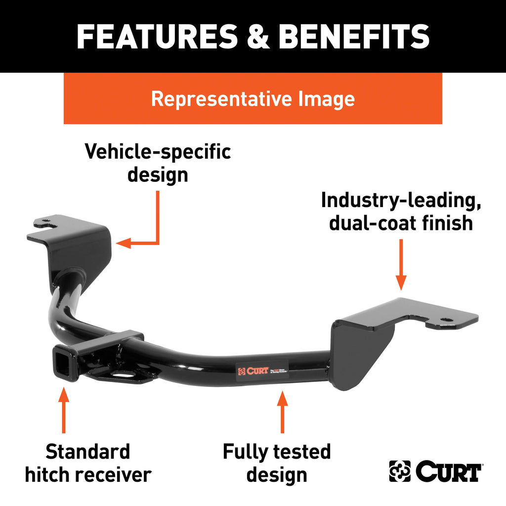 Class 2 Trailer Hitch with Installation Hardware, Pin & Clip E42663