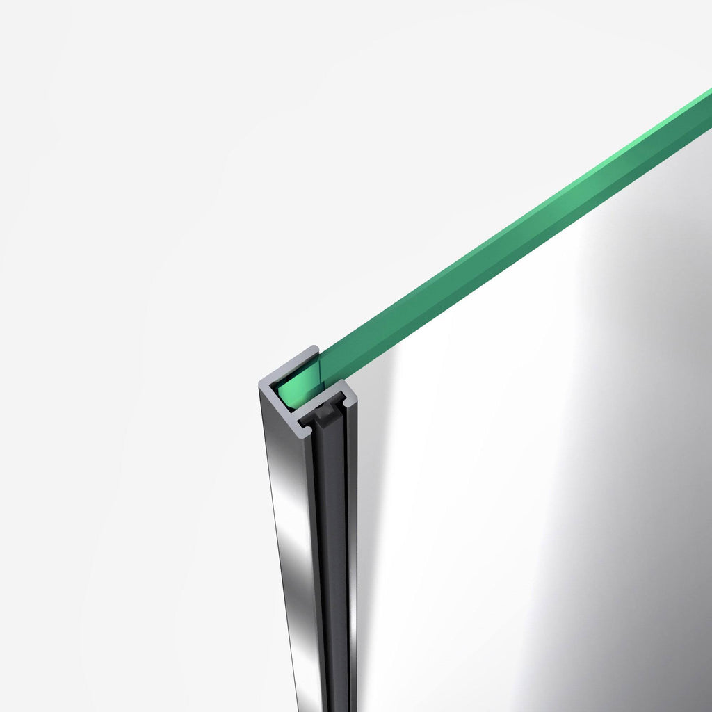 Semi-Frameless Pivot Shower Door in Chrome J2715