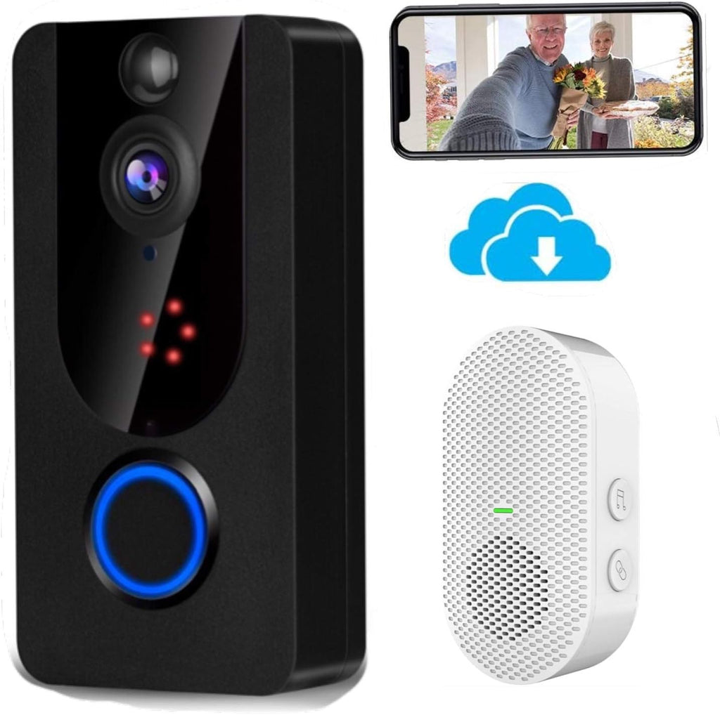 Wireless Doorbell Camera 1080P with Chime, PIR Motion Detection, IP65 Waterproof, 2-Way Audio M5475