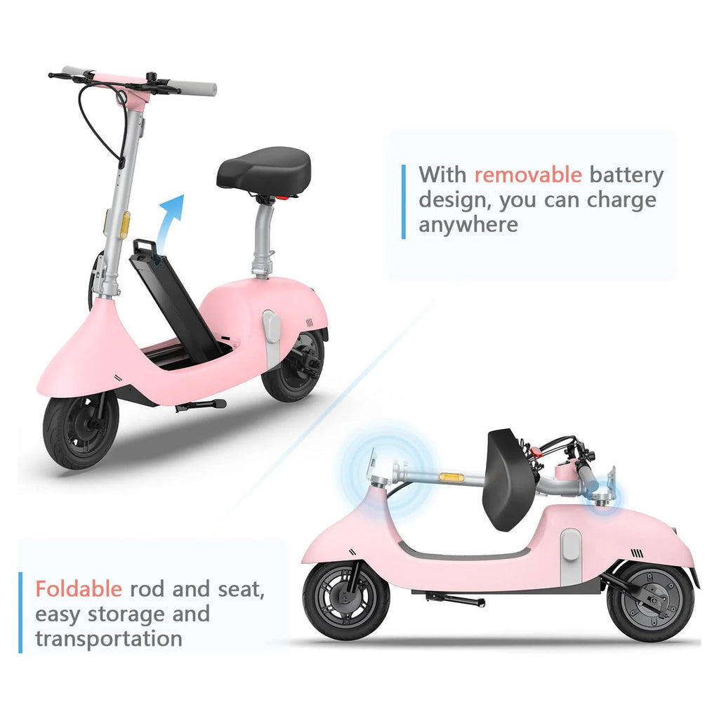 Electric Scooter with Seat, 10inch Vacuum Tires A59942