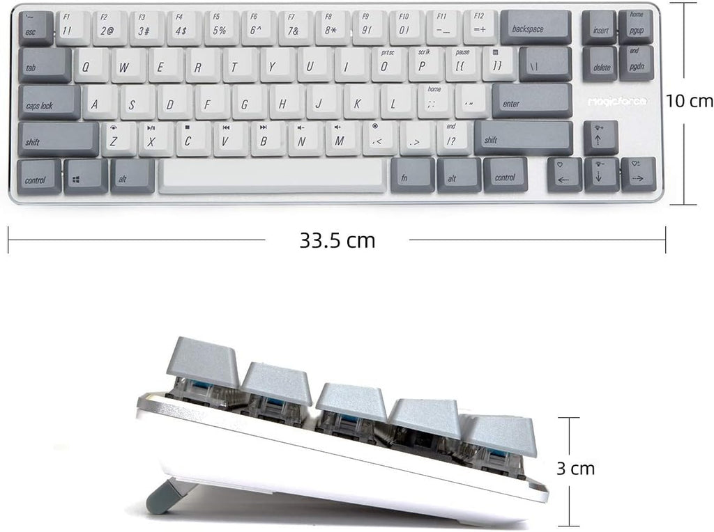 68 Keys Wired Mechanical Keyboard with Gateron Brown Switch PBT Keycaps K8211