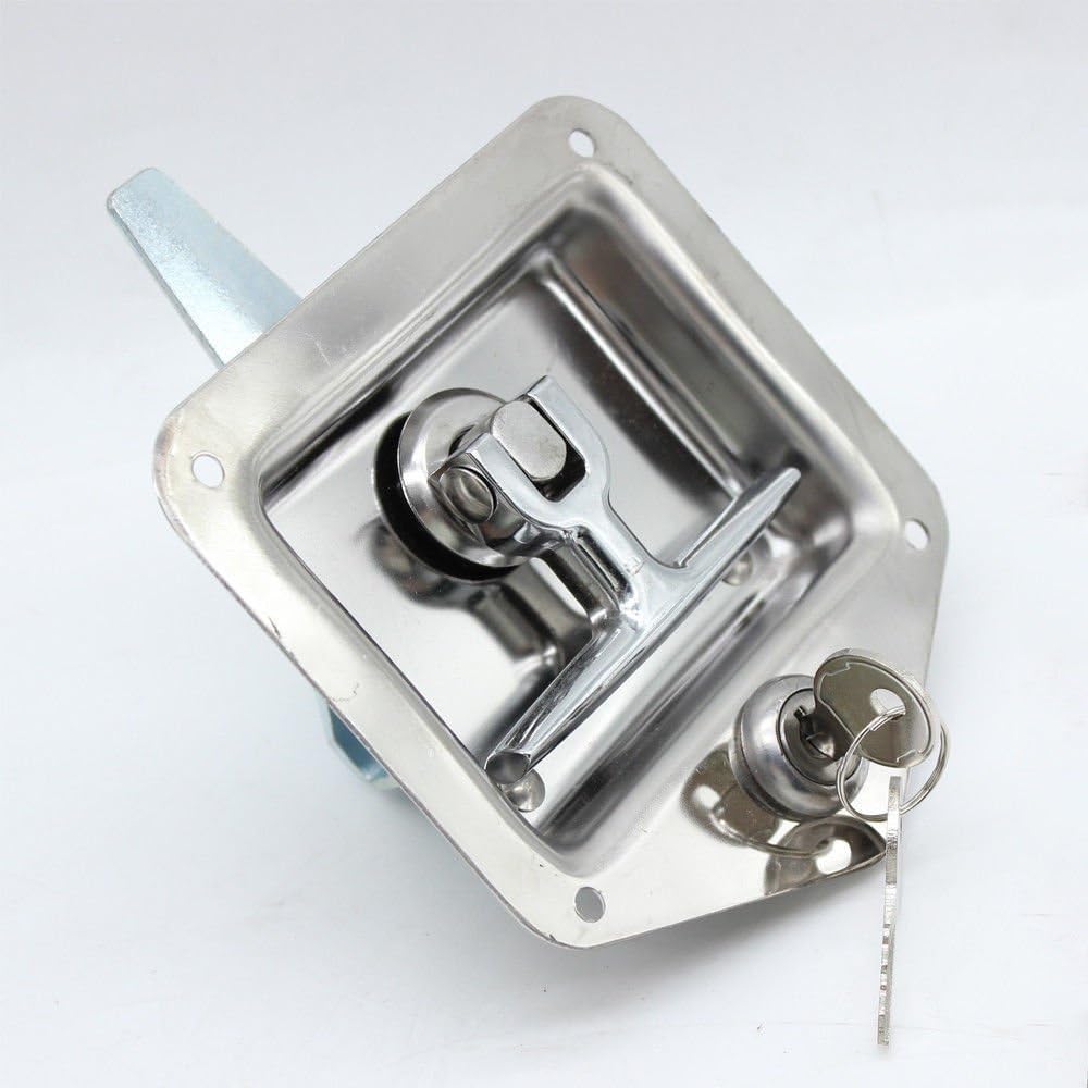 4Pcs T-Handle Lock with Gasket 304 Stainless Steel Trailer Door Latch K11272