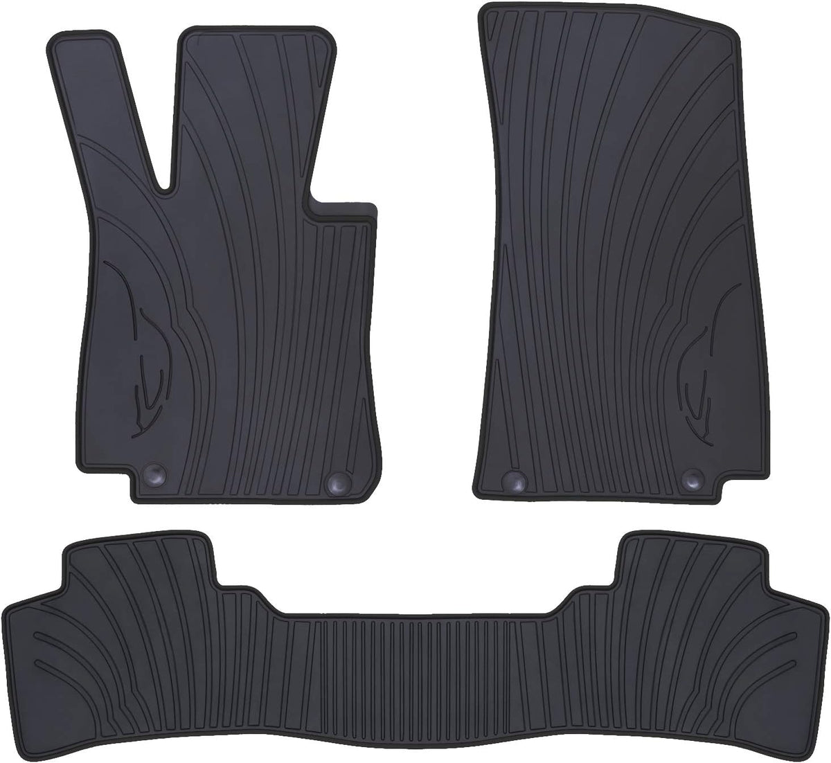 Black Red Custom Fit Car Floor Liners Y785