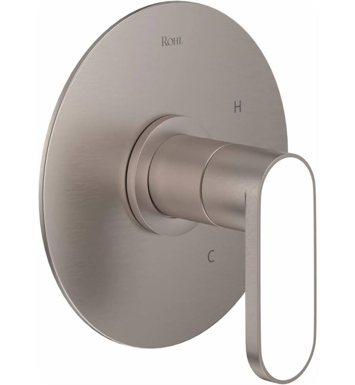 Polished Chrome Pressure Balance Trim with Whitewash Barnwood Lever Handle D282013