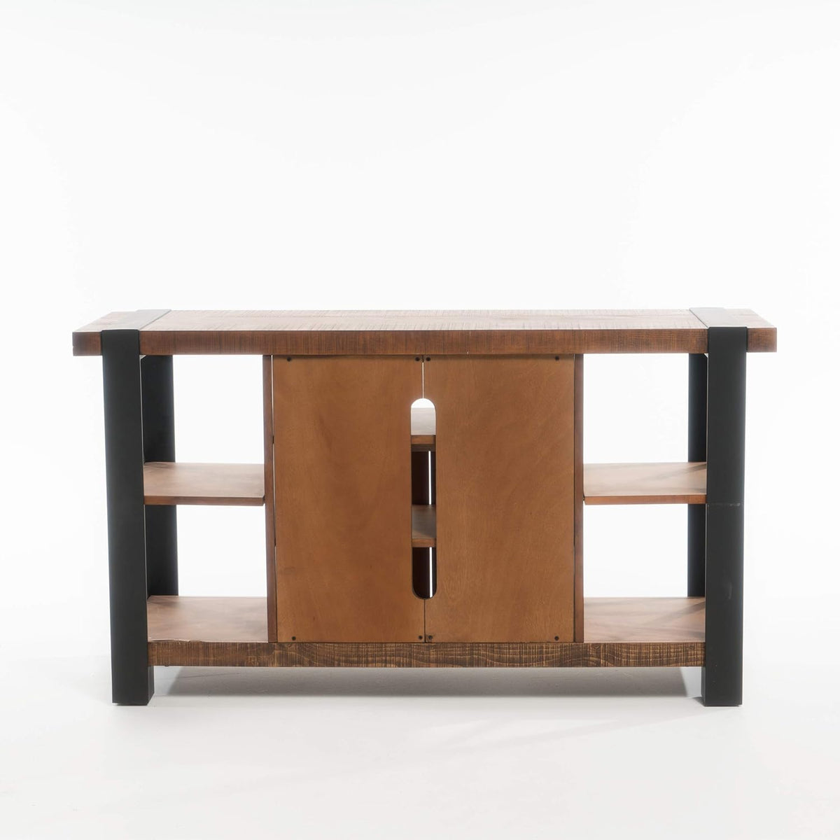 Natural Wood TV Console with Cabinets S565