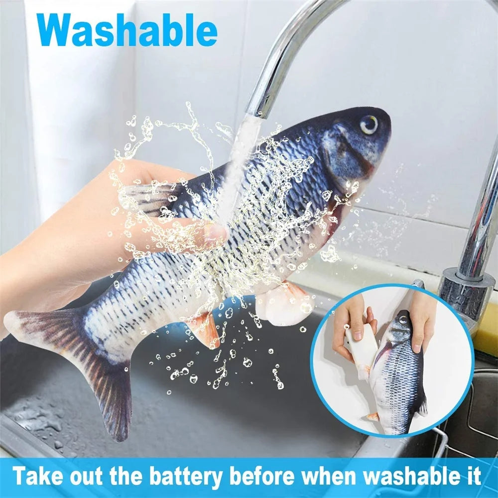 Electric Flipping Fish Cat Toy U54345