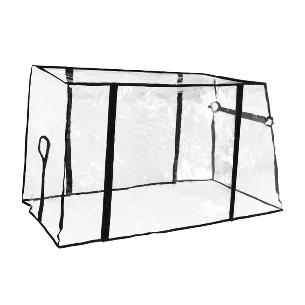 Collapsible Wagon Cart Waterproof Cover Canopy Transparent PVC 33x15.7x27.6inch Portable Dustproof Rainproof A53580