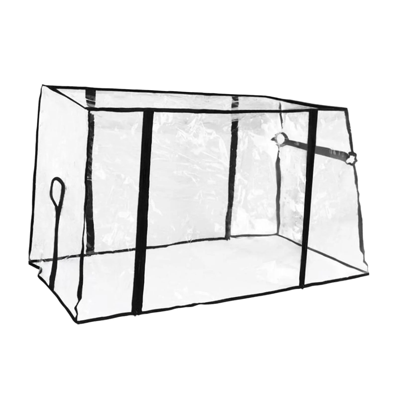 Collapsible Wagon Cart Waterproof Cover Canopy Transparent PVC 33x15.7x27.6inch Portable Dustproof Rainproof A53580