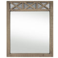 Rustic Farmhouse Mirror with Galvanized Metal – 28" x 34" Q44860