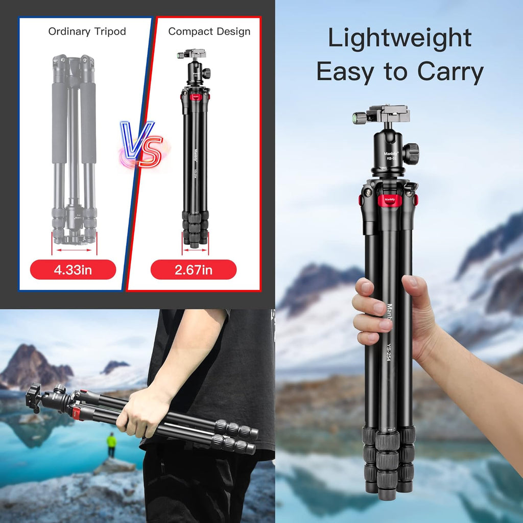 63 Aluminum DSLR Camera Tripod Monopod Kit with Panoramic Ball Head L32940