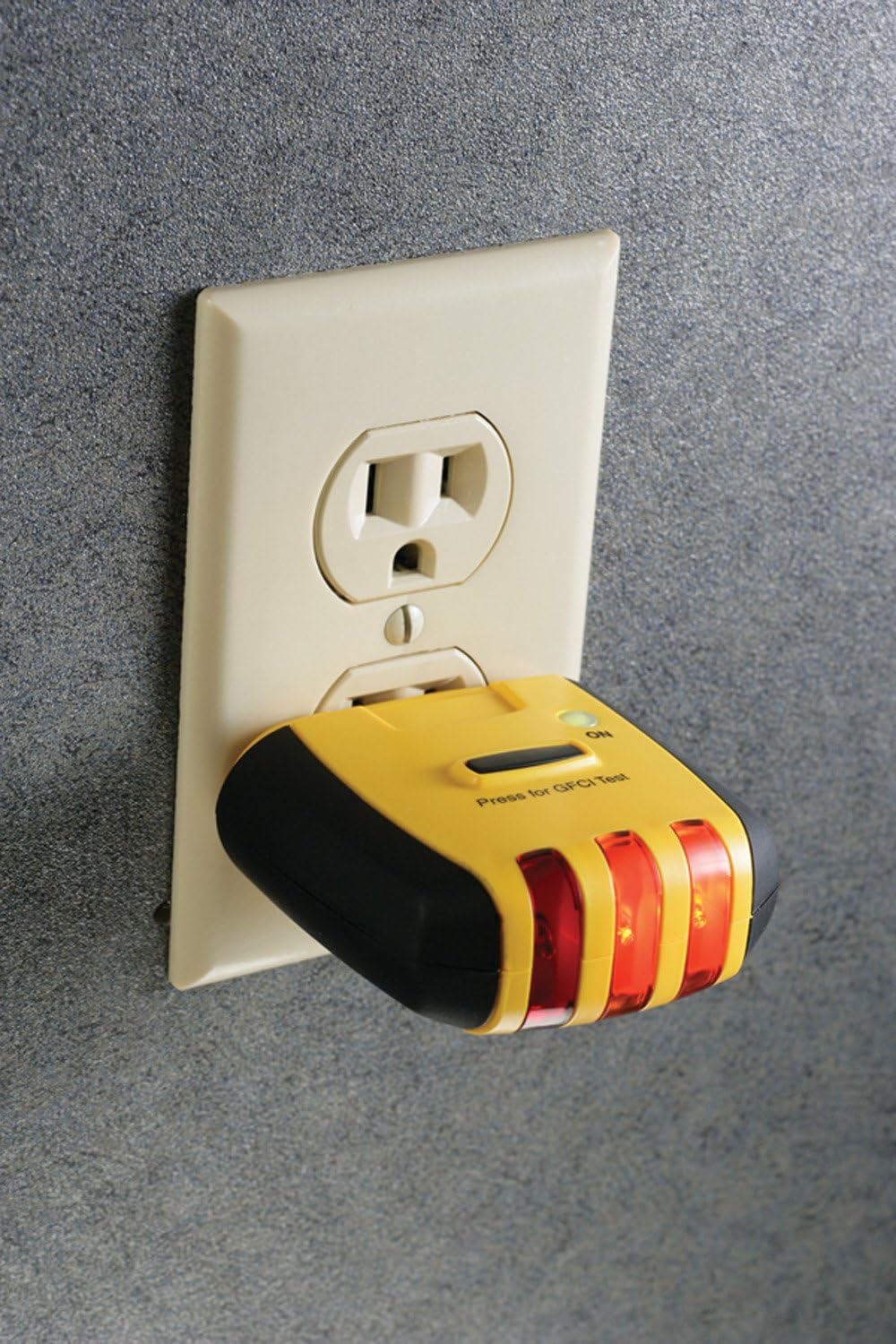 Circuit Breaker Finder and GFCI Tester, Yellow, Pack of 2 G2549