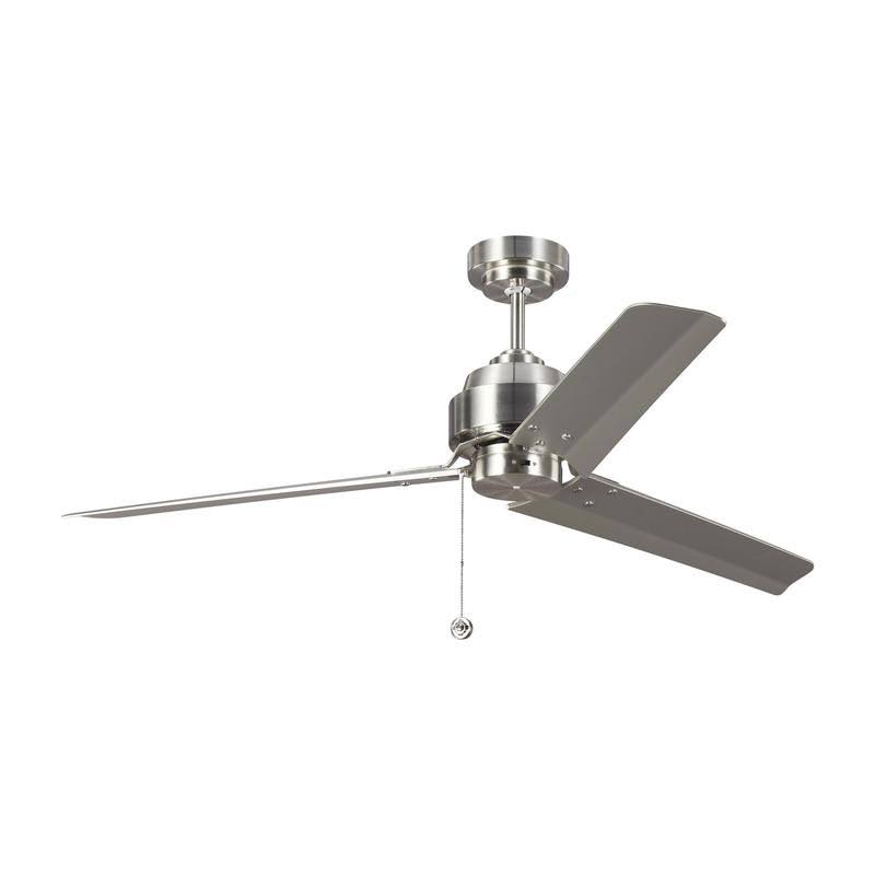 68x22 Arcade Ceiling Fan Midnight Black Polished Nickel M7574