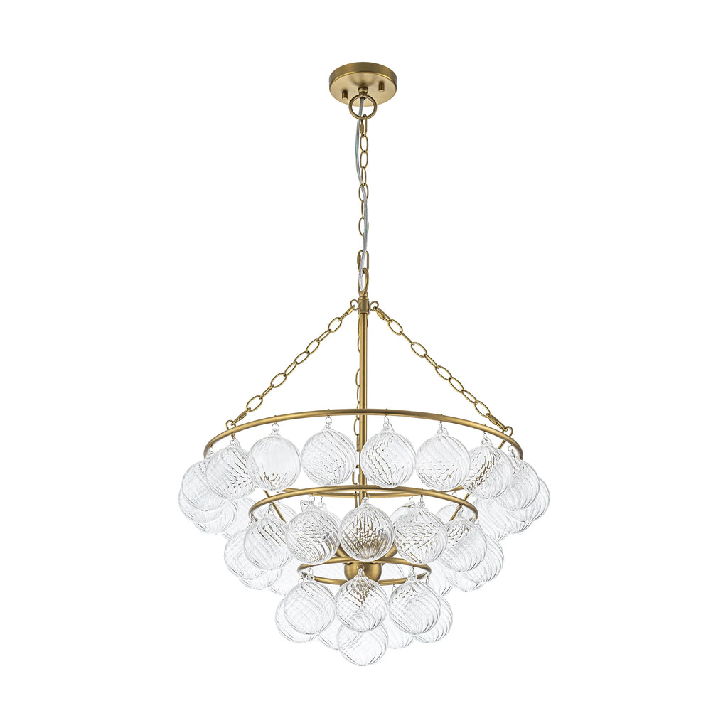 4-Light Dimmable Glass Chandelier W4084