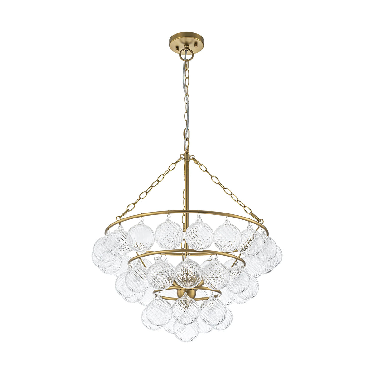 4-Light Dimmable Glass Chandelier W4084