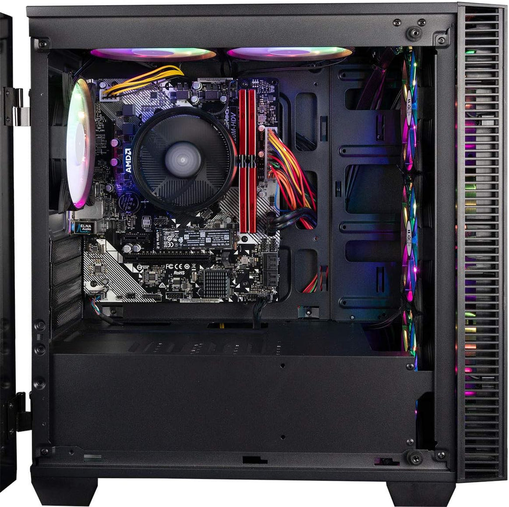 Micro Gaming PC with AMD Ryzen 5 PRO 4650G, 16GB RAM, 512GB NVMe SSD + 1TB HDD, 500W PSU, AC WiFi O858113