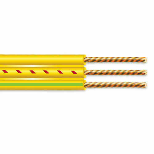 1000' 8/2 Flat Yellow Submersible Cable with Ground Well Pump Wire 600V P7886