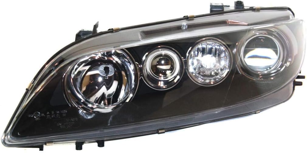 2006 2008 Mazda 6 Headlight Assembly Driver Side Black Housing M429