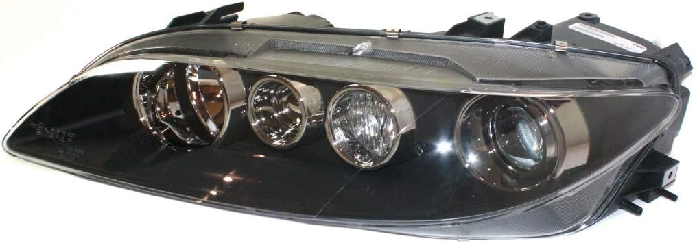 2006 2008 Mazda 6 Headlight Assembly Driver Side Black Housing M429