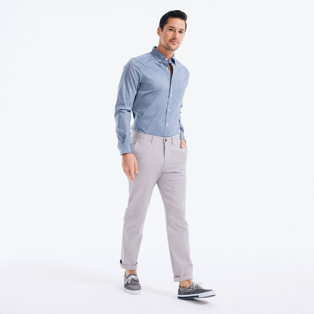 Grey Alloy Flat Front Deck Pant Z7728