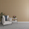 Adjustable Wood Slat Wall Panel Kit, Maple, 11 Slats U960304