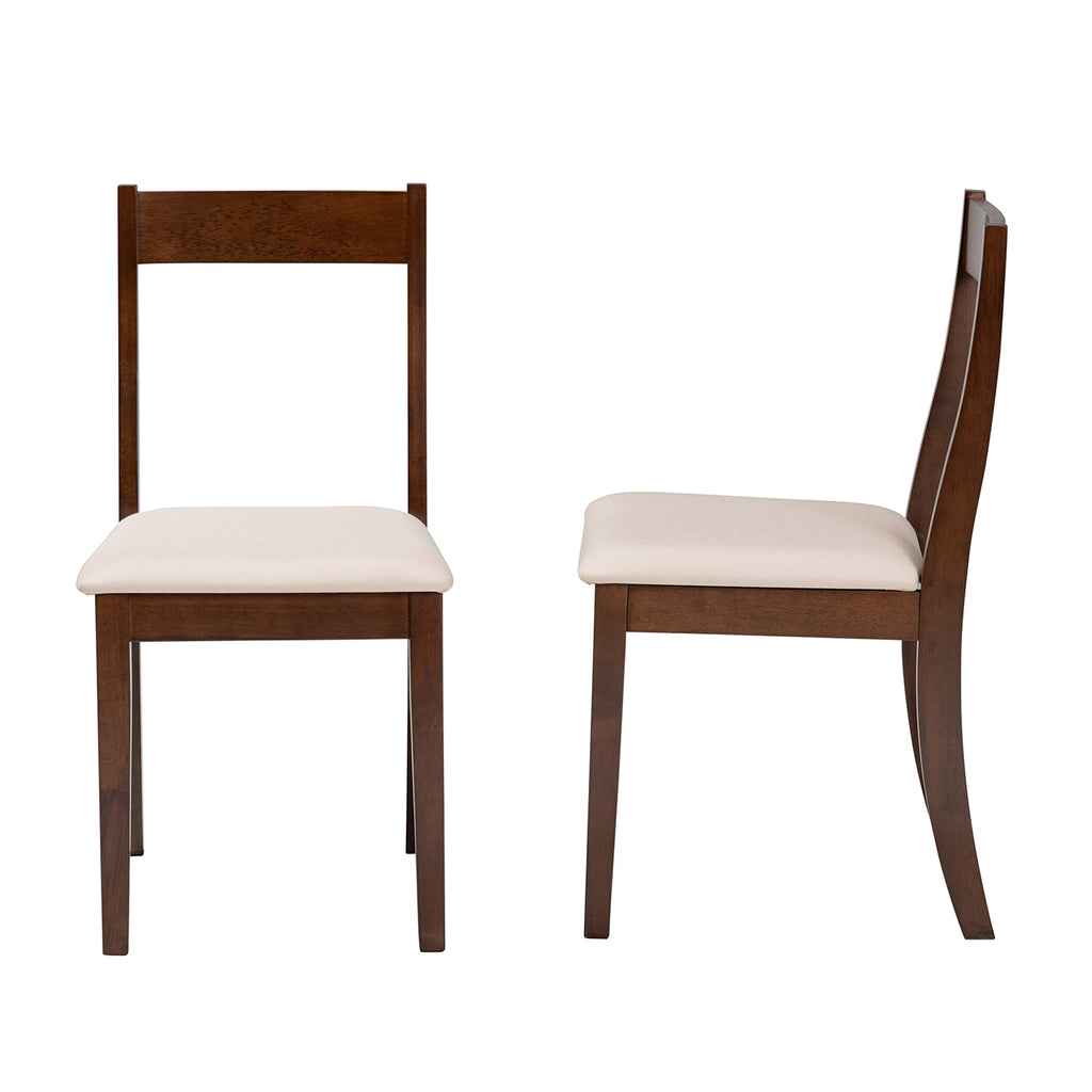 2-Piece Dark Brown Wood Dining Chair Set M354347