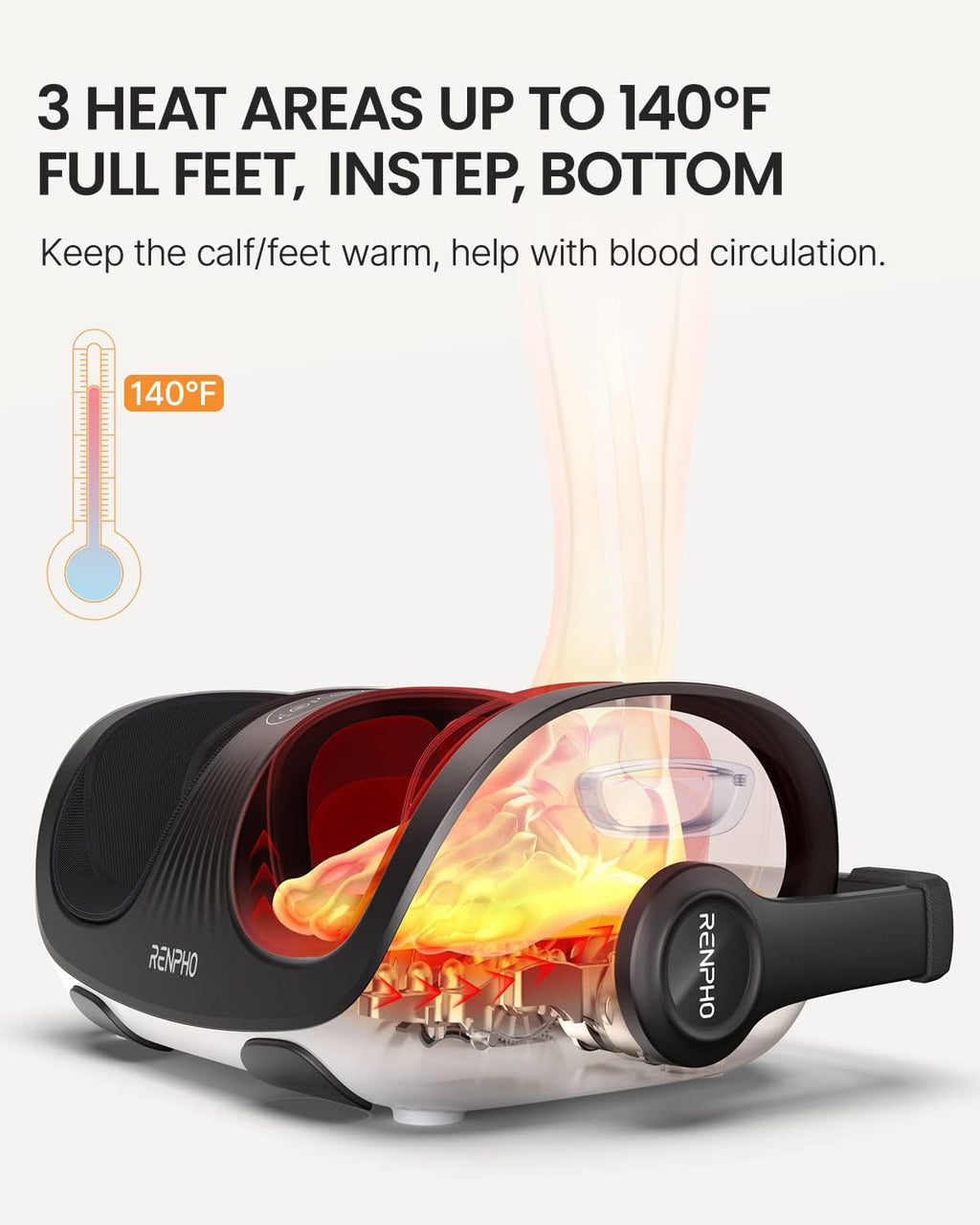 Shiatsu Foot and Calf Massager with Heat and Remote A352