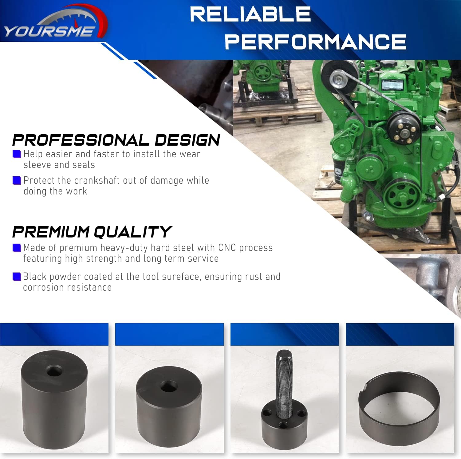 Crankshaft Gear and Front Oil Seal Installer D433803