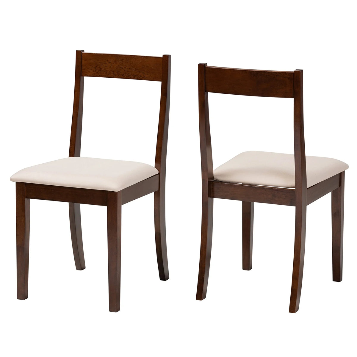 2-Piece Dark Brown Wood Dining Chair Set M354347