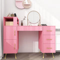 Pink 55inches Vanity Desk with 4 Drawers V113