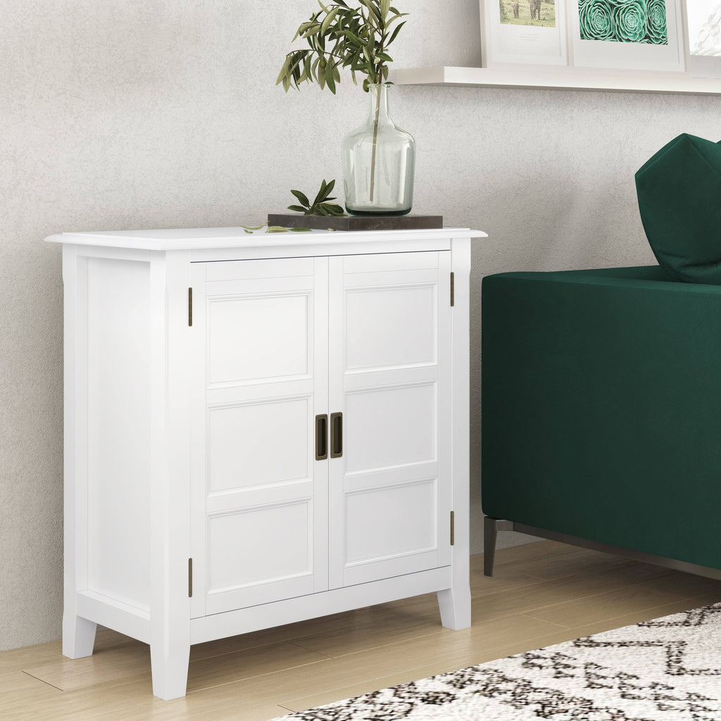 Solid Wood Low Storage Cabinet in Espresso Brown N6609