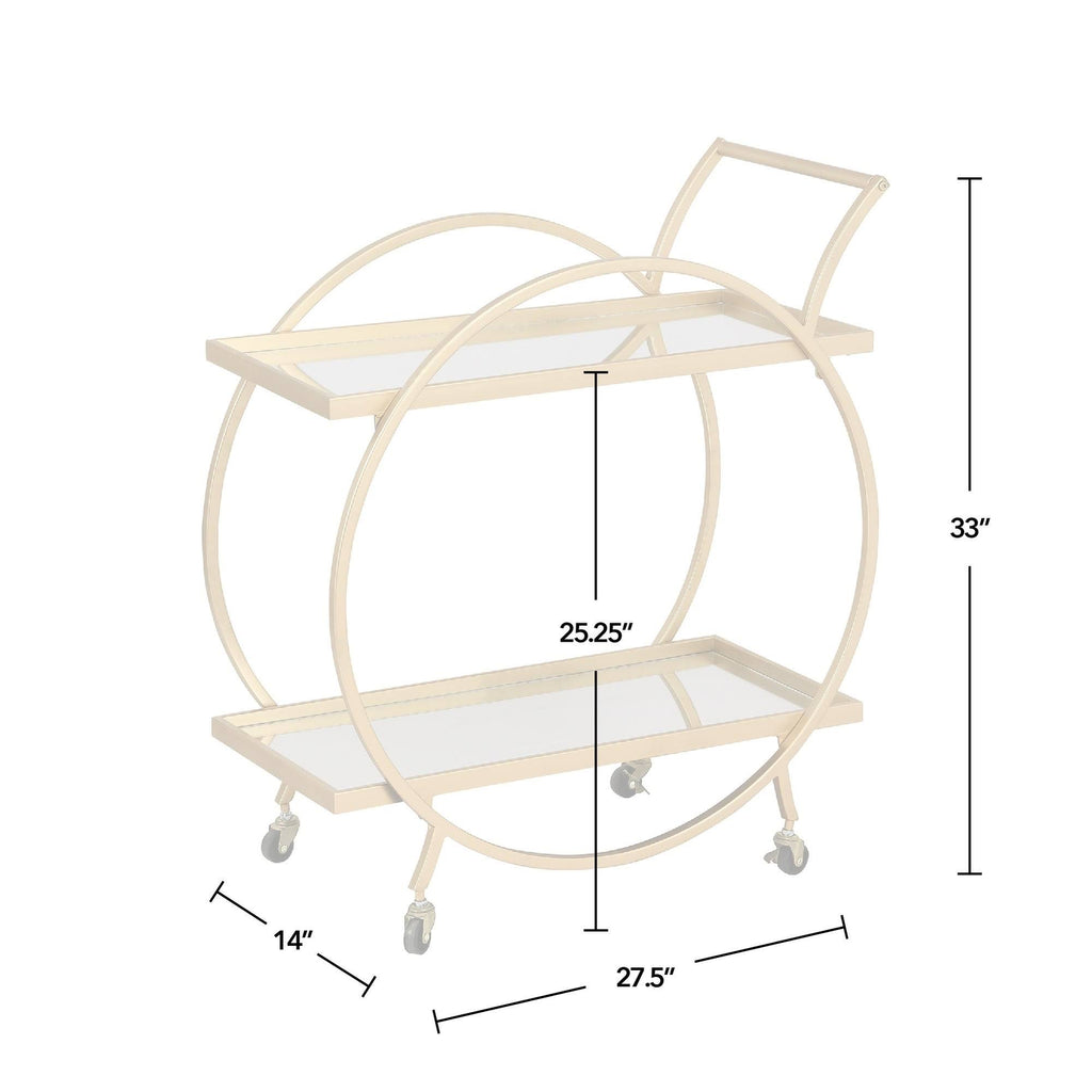 Gold/Brown Bar Cart M8646