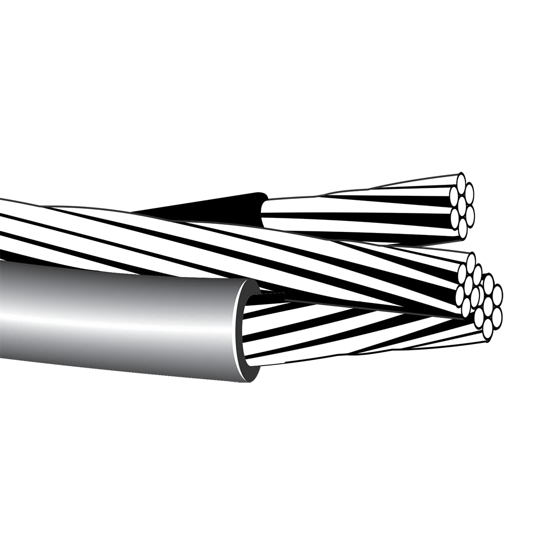 150' Nassau Cockle 2-2-4 Aluminum Triplex Overhead Service Drop Cable B511094