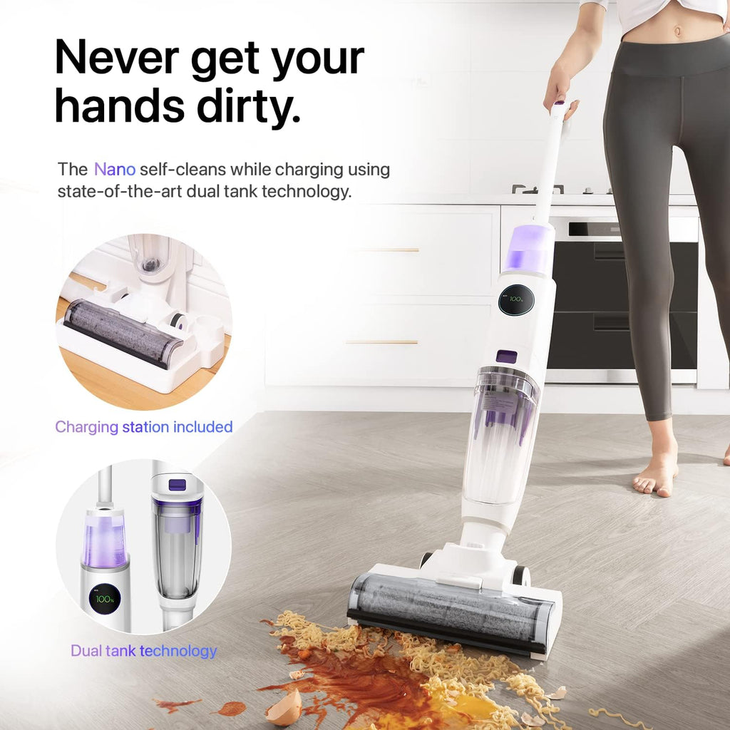 3-in-1 Wet Dry Cordless Vacuum Cleaner for Carpet and Hardwood U101