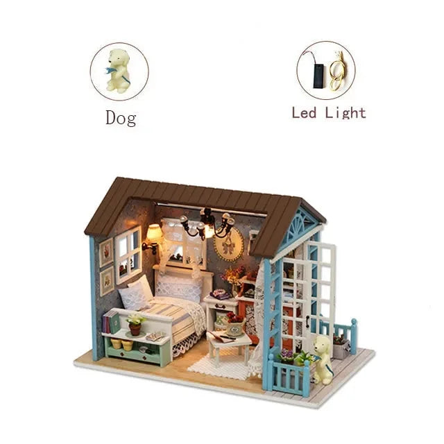 Doll House DIY Miniature Dollhouse Toy Furnitures I861597
