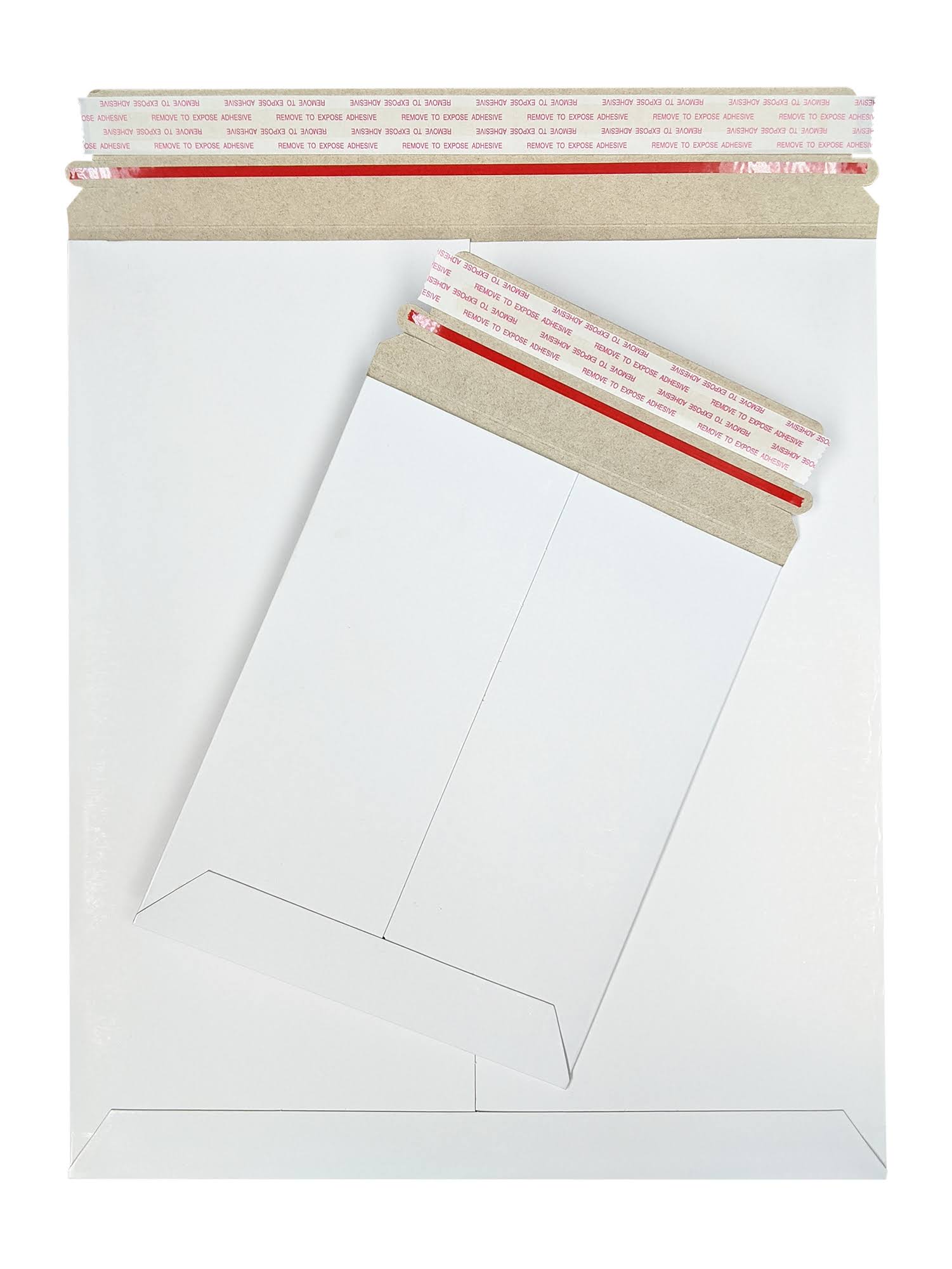 Stay Flat Cardboard Mailers 9.75 inch x 12.25 inch with Tear Tab White Kraft Shipping Mailing Envelopes (100 per CASE) L127
