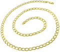 10K Yellow Gold 5.5mm Hollow Cuban Chain Necklace M43002