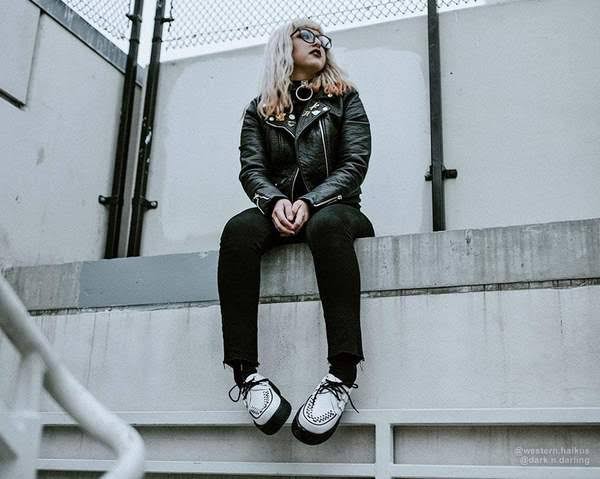White Leather Creeper Shoes G326871