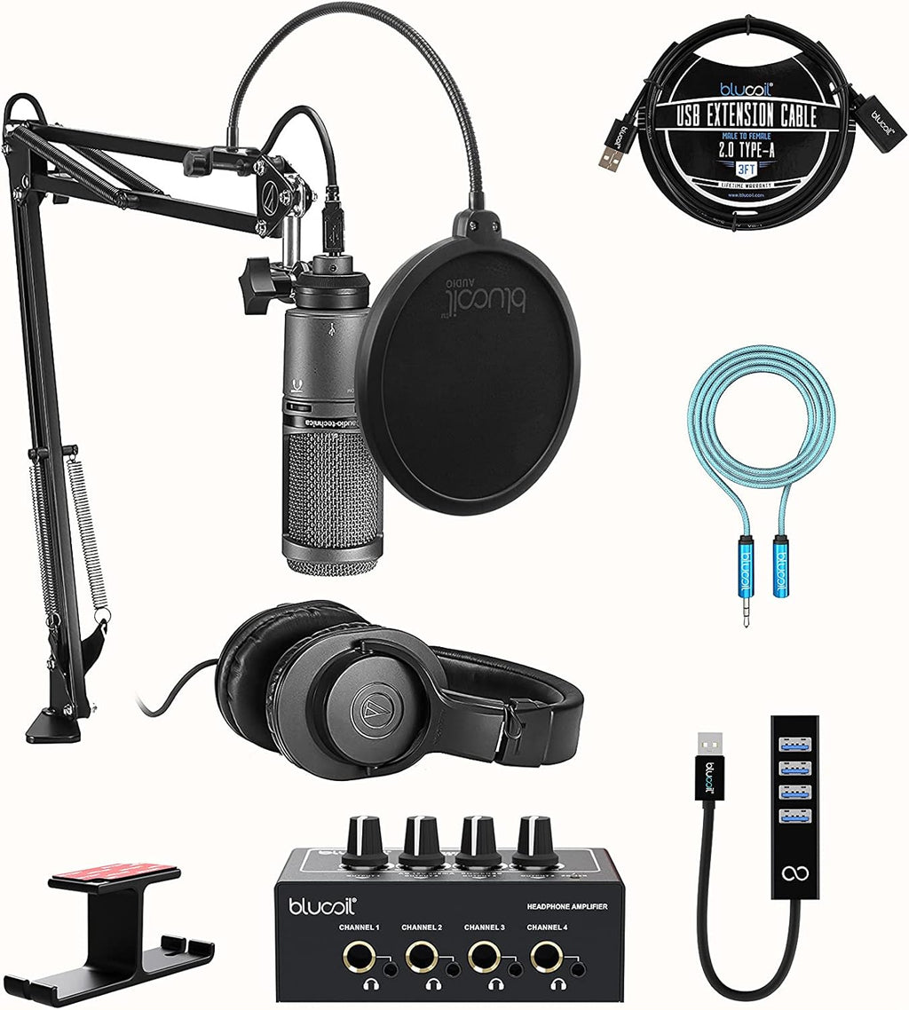 Streaming/Podcasting Pack Bundle with Pop Filter and USB Extension Cable C726474