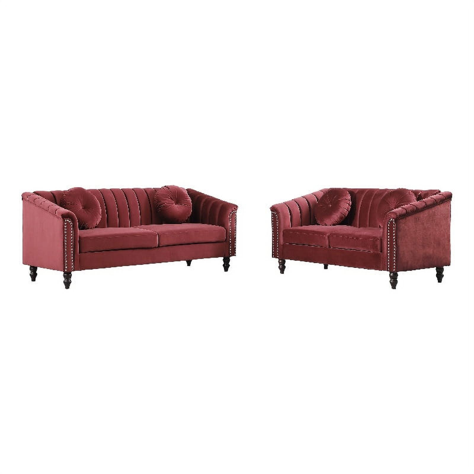 Red 2 Piece Living Room Set X265352