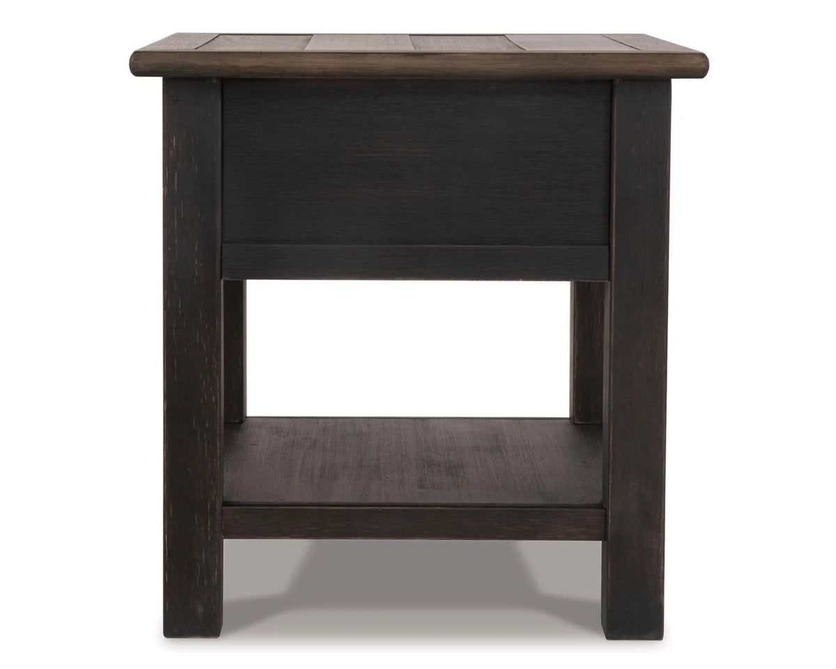 Grayish Brown/Black End Table A24022