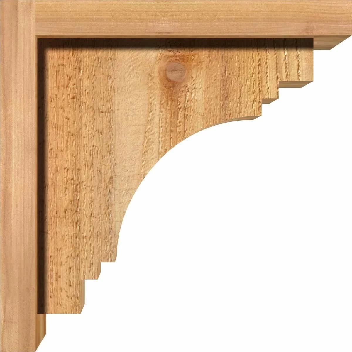 Pescadero Rough Sawn Corbel with Backplate, Western Red Cedar K5172
