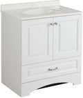 White Bath Vanity with Cultured Marble Vanity Top M7886