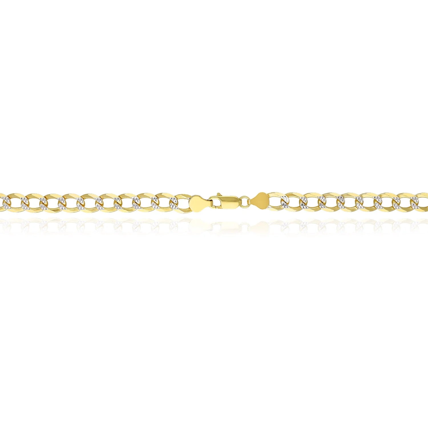 18K Gold Over Silver Diamond-Cut Cuban Chain Necklace 20"-26" H178