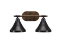 2 Light Bath Bar with Dark Granite Metal Shade L612677