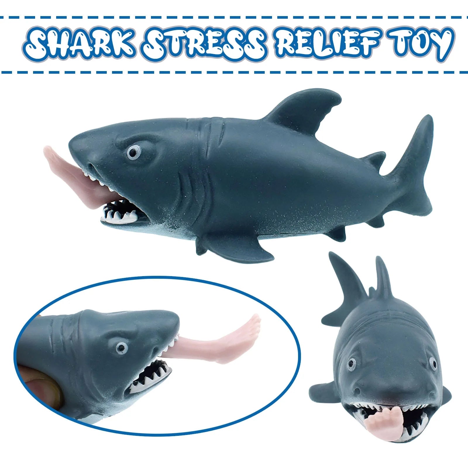 Vinyl Pinch Shark Stress Relief Toy T51854