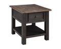 Grayish Brown/Black End Table A24022