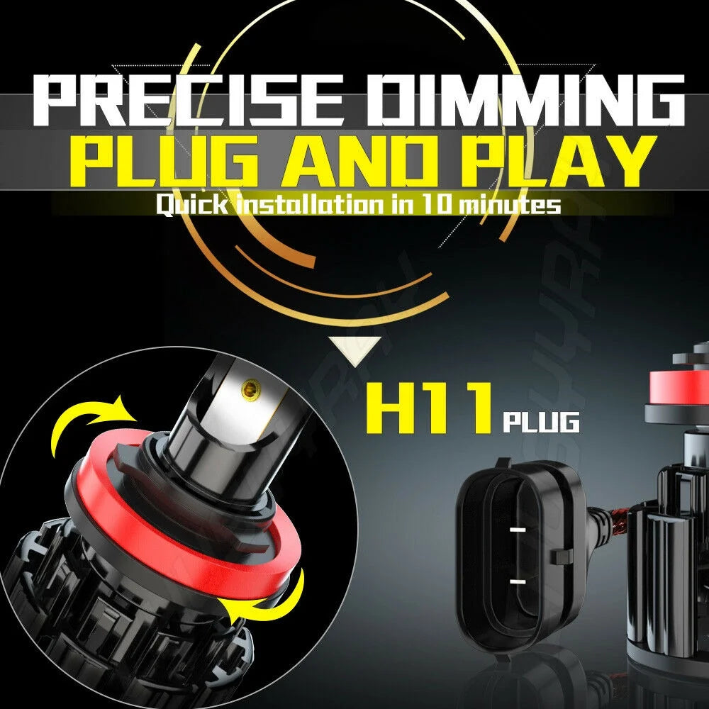 Combo LED Headlight Hi Lo Beam Fog Light 6X Bulbs O47524
